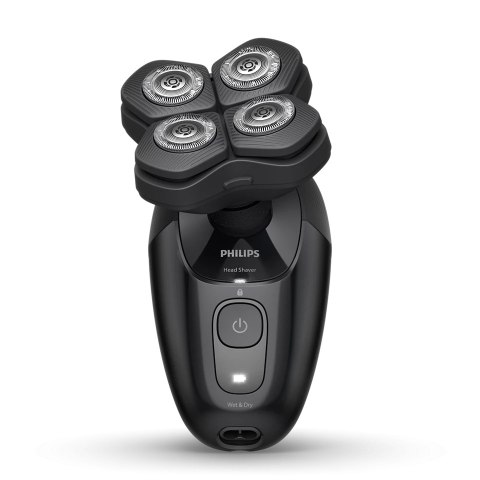 Philips Pro 5000 HS5980/15 Golarka do Głowy 360° Flexing Head Wet & Dry 60 min Litowo-jonowa Deep Black z Etui i Szczoteczką
