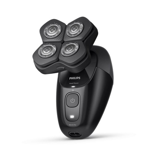 Philips Pro 5000 HS5980/15 Golarka do Głowy 360° Flexing Head Wet & Dry 60 min Litowo-jonowa Deep Black z Etui i Szczoteczką