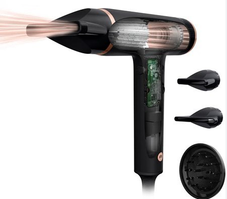 Suszarka do włosów Rowenta HY8310F0 NANO, Czarna, Ekstremalna lekkość i kompaktny design, 24 miesiące gwarancji