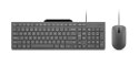 Zestaw klawiatury i myszy Lenovo, Przewodowa, Układ klawiszy QWERTY (amerykański angielski), USB, Szary, Kolorowe opakowanie