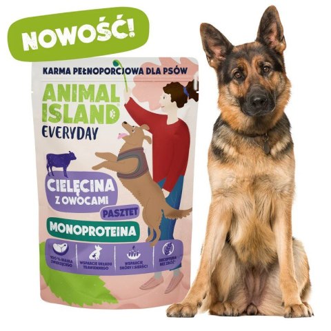 ANIMAL ISLAND Monoproteina cielęcina/kaczka/indyk karma dla psa 9×300g