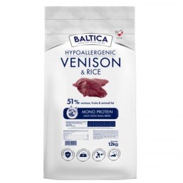 BALTICA NUTRACEUTIC Hypoallergenic Venison & rice XS / S 12kg
