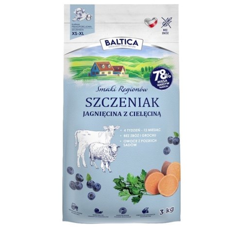 BALTICA SMAKI REGIONÓW Szczeniak Jagnięcina z cielęciną S / L / XL 3kg