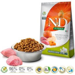 FARMINA N&D Pumpkin Boar & Apple Adult Medium & Maxi - sucha karma dla psa - 12kg