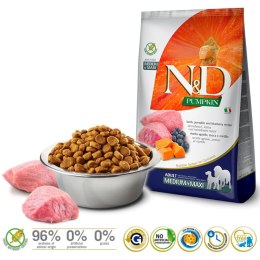 FARMINA N&D Pumpkin Lamb & Blueberry Adult Medium & Maxi - sucha karma dla psa - 12kg