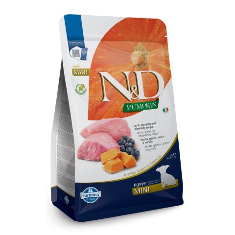 FARMINA N&D Pumpkin Lamb & Blueberry Puppy Mini - sucha karma dla szczeniąt - 2,5 kg
