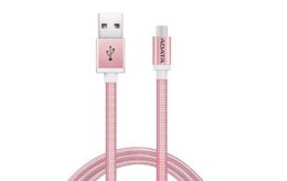 ADATA Sync and Charge Micro USB Cable, USB A, Micro-USB B, 1 m, Gold, Pink