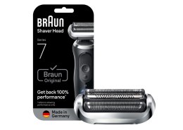 Głowica zamienna do golarki Braun 74S z serii 7, srebrna