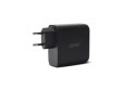Ładowarka Acer 100 W PD z technologią GaN, 3 porty USB-C i 1 port USB-A, wtyczka UE, kabel USB-C 100 W, czarna, opakowanie detal