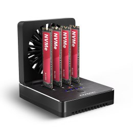 Stacja dokująca AXAGON ADSA-M2C44 USB4 do 4 dysków SSD M.2 NVMe z funkcją klonowania dysków bez konieczności podłączania kompute