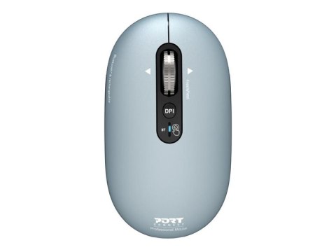 Mysz PORT CONNECT | PURE MAC | Bezprzewodowa | Bluetooth | Pastelowy błękit