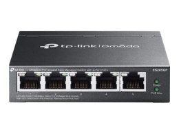 TP-LINK | Łatwy w obsłudze 5-portowy przełącznik Gigabit Omada z 4 portami PoE+ | ES205GP | Do ustawienia na biurku lub montażu 
