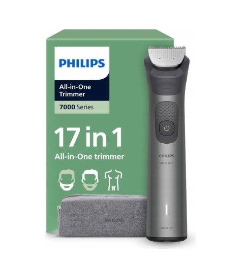 Trymer Philips | Seria All-in-One 7000 MG7941 | Bezprzewodowy | Liczba stopni regulacji długości: 22 | Szary