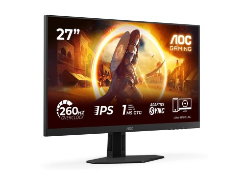 AOC 27G4ZRE | 27 cali | Fast IPS | FHD | 16:9 | 260 Hz | 1 ms | 1920 x 1080 pikseli | 300 cd/m² | Liczba portów HDMI: 2 | Czarny