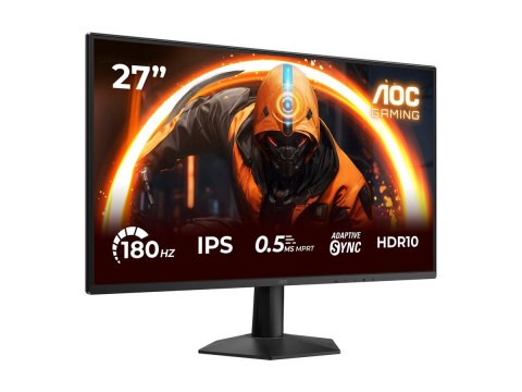 AOC 27G50F | 27 cali | IPS | FHD | 16:9 | 144 Hz | 0,5 ms | 1920 x 1080 pikseli | 300 cd/m² | Liczba portów HDMI: 1 | Czarny