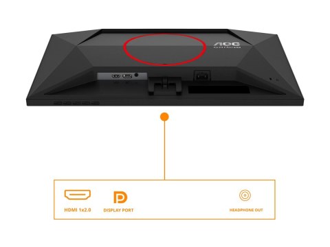 AOC AGON Q24G4RE | 24" | Fast IPS | QHD | 16:9 | 180 Hz | 1 ms | 2560 x 1440 pikseli | 300 cd/m² | 1 port HDMI | Czarny