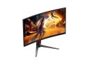 AOC C27G4Z2 - zakrzywiony monitor 27 cali, rozdzielczość 1920×1080, proporcje 16:9, jasność 300 cd/m², czas reakcji 1 ms, złącza