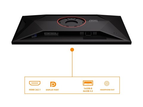 AOC U32G4U | 32" | Fast IPS | UHD | 16:9 | 160 Hz | 1 ms | 3840 x 2160 pikseli | 450 cd/m² | 2 porty HDMI | Czarny