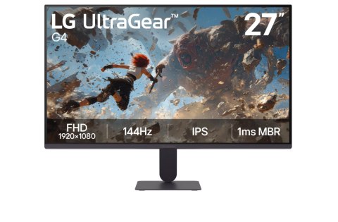 LG 27G411B-B | 27 cali | IPS | FHD | 16:9 | 144 Hz | 1 ms | 1920 x 1080 pikseli | 250 cd/m² | Liczba portów HDMI: 1