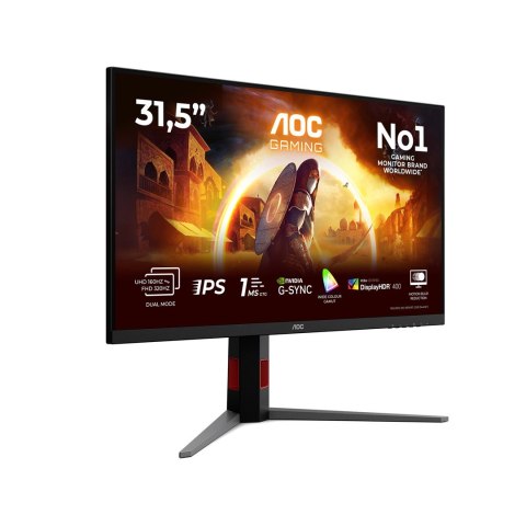 AOC G4 U32G4U monitor komputerowy 80 cm (31.5") 3840 x 2160 px 4K Ultra HD Czarny, Czerwony