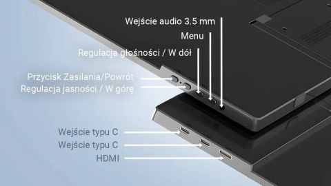 Extralink SMART LIFE 14 PORTABLE MONITOR IPS FHD S15 FOR LAPTOPS & PHONES & CONSOLES USB-C/MICRO-HDMI