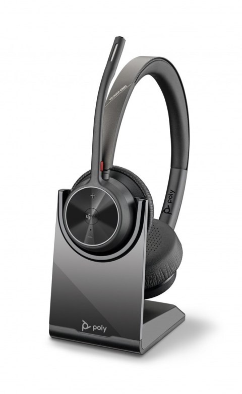 Zestaw słuchawkowy Bluetooth Poly Voyager 4320 MS Teams Certified USB-A Headset with charge stand +BT700 dongle 77Z00AA