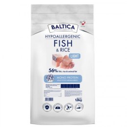 BALTICA NUTRACEUTIC Hypoallergenic Fish & Rice Light M 12kg