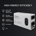 Qoltec Automatyczny Stabilizator napięcia AVR 2000VA | 1200W | Compact | Toroidalny transformator