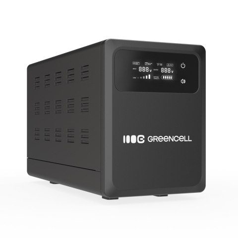 UPS zasilacz awaryjny Greencell PowerCore 2000VA 1200W AVR 24VDC LCD