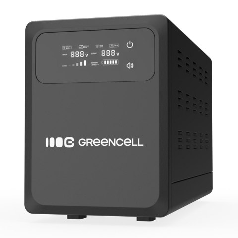 UPS zasilacz awaryjny Greencell PowerCore 2000VA 1200W AVR 24VDC LCD