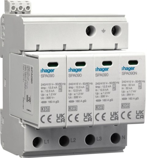 HAGER SPD Ogr. przepięć T1+T2 MOV 4P SPA931