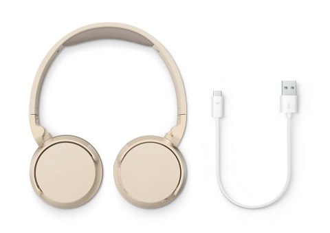 Philips TAH3209BG/00 słuchawki/zestaw słuchawkowy Bezprzewodowy Opaska na głowę Połączenia/muzyka Bluetooth Beżowy