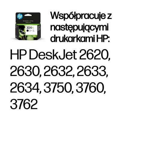 Czarny tusz do drukarek HP 304 XL N9K08AE