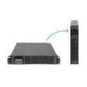 Digitus Zasilacz awaryjny UPS Online Rack 19" LCD, 2000VA/2000W, 4x12V/9Ah, 8xC13, USB, RS232, RJ45