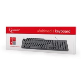 Gembird | KB-UM-104 Compact multimedia keyboard | Multimedia | Wired | US | Black | USB | 420 g