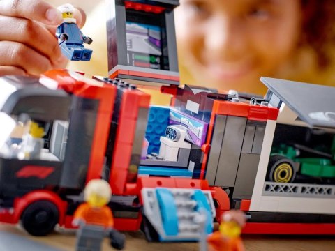 LEGO City 60445 - F1 Ciężarówka z bolidami RB20 i AMR24 F1