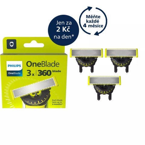 Philips Norelco OneBlade OneBlade 360 QP430/50 3 x Wymienne ostrze OneBlade 360