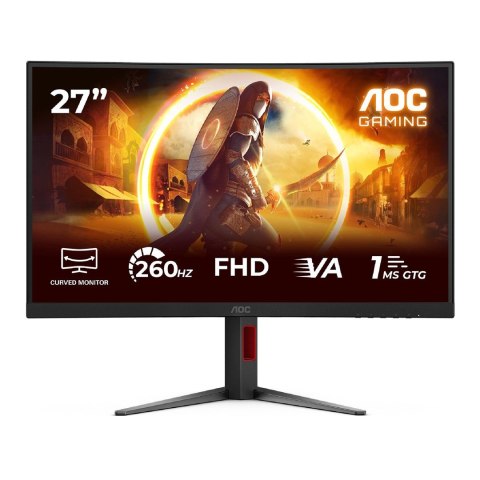 AOC G4 C27G4Z2 monitor komputerowy 68,6 cm (27") 1920 x 1080 px Full HD LCD Czarny, Czerwony