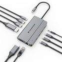 Conceptronic DONN34G stacja dokująca Przewodowa USB 3.2 Gen 2 (3.1 Gen 2) Type-C Szary