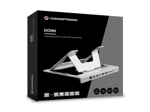 Conceptronic DONN35S stojak na laptop Podstawka na notebooka Srebrny