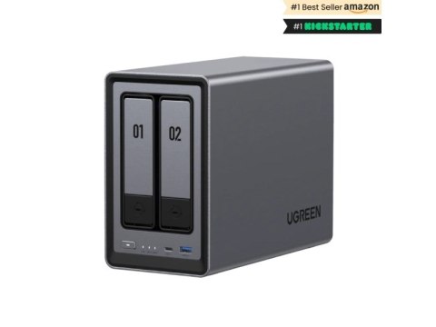 Ugreen NASync DXP2800 NAS System 2-Bay Kompaktowy Intel® N N100 8 GB DDR5 0 TB UGOS Pro Czarny