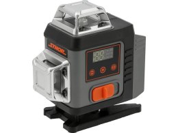 Laser zielony akumulatorowy Sthor 18007 16-liniowy 4D z akcesoriami (2x aku Li-Ion 3,7V (3000 mAh); Ładowarka USB C; Pilot; Uchw