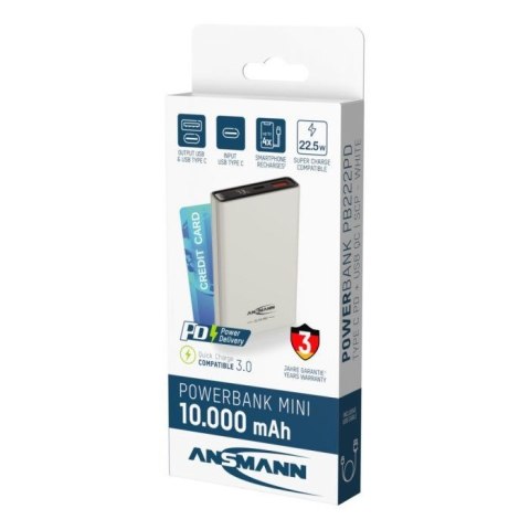 Ansmann 1700-0156 bank mocy Litowo-jonowa (Li-Ion) 10000 mAh Biały