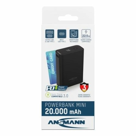 Ansmann PB222PD Litowo-polimerowy (LiPo) 20000 mAh Czarny