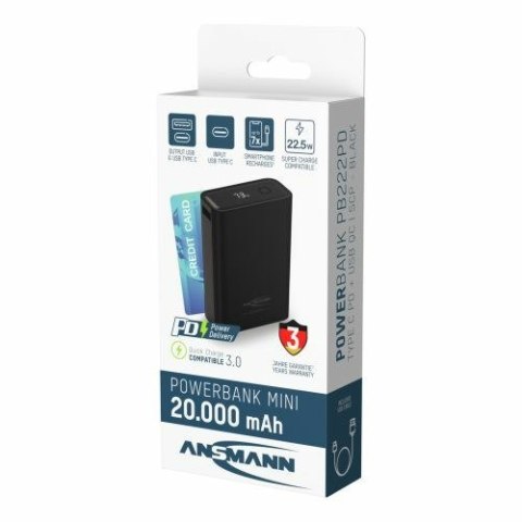 Ansmann PB222PD Litowo-polimerowy (LiPo) 20000 mAh Czarny