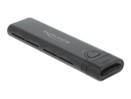 DeLOCK Obudowa zewnętrzna USB Type-C na M.2 NVMe PCIe lub SATA SSD - Beznarzędziowa