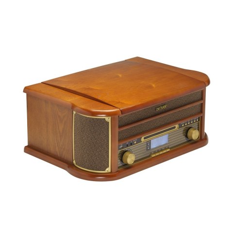 Drewniane centrum muzyczne retro Denver MRD-51 z gramofonem