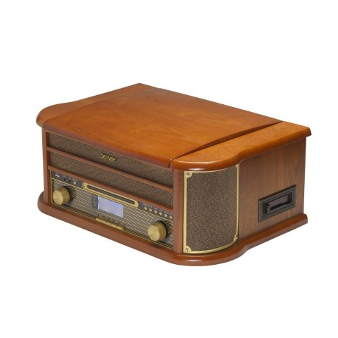 Drewniane centrum muzyczne retro Denver MRD-51 z gramofonem