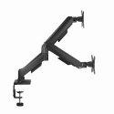 GEMBIRD BIURKOWE RAMIĘ NA DWA MONITORY Z PORTAMI USB (REGULOWANE), OD 17" DO 32", OBCIĄŻENIE DO 9 KG