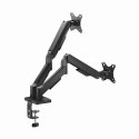 GEMBIRD BIURKOWE RAMIĘ NA DWA MONITORY Z PORTAMI USB (REGULOWANE), OD 17" DO 32", OBCIĄŻENIE DO 9 KG